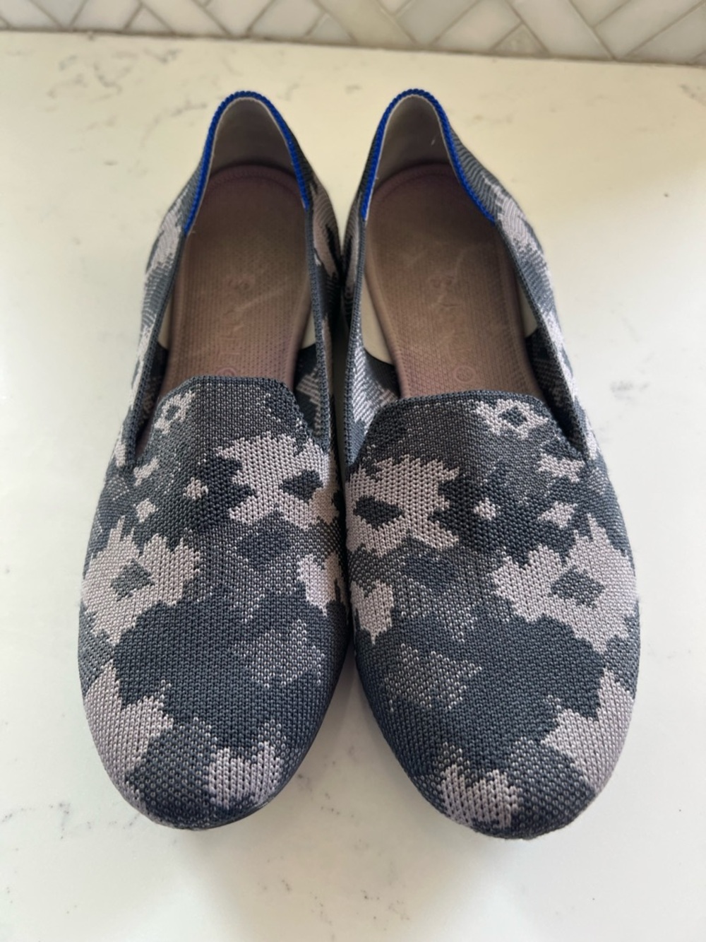 Rothy’s Botanicamo camo Women’s Gray Loafers Flats shoes 8.5